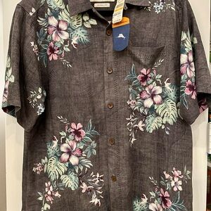Tommy Bahama Charcoal Floral Men's Shirt